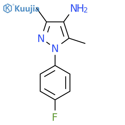 1-(4-fluorophenyl)-3,5-dimethyl-1H-pyrazol-4-amine structure