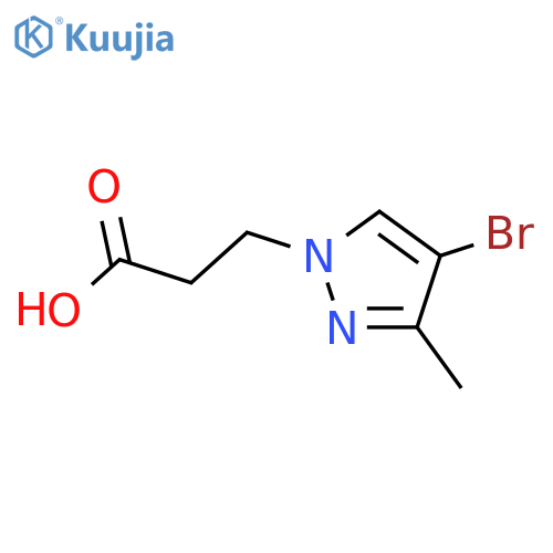 3-(4-Bromo-3-methyl-1H-pyrazol-1-yl)propanoic acid structure
