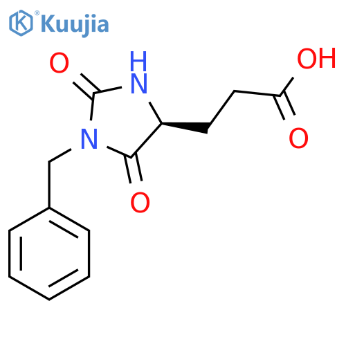 3-[(4S)-1-benzyl-2,5-dioxoimidazolidin-4-yl]propanoic acid structure