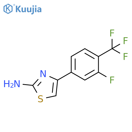 4-3-fluoro-4-(trifluoromethyl)phenyl-1,3-thiazol-2-amine structure