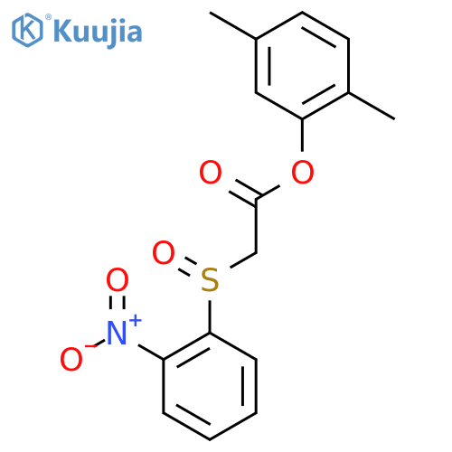 2,5-dimethylphenyl 2-(2-nitrobenzenesulfinyl)acetate structure