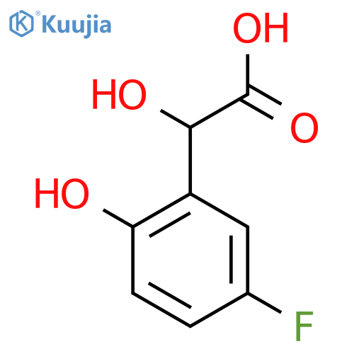 2-(5-fluoro-2-hydroxyphenyl)-2-hydroxyacetic acid structure