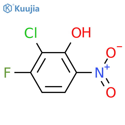 2-chloro-3-fluoro-6-nitrophenol structure