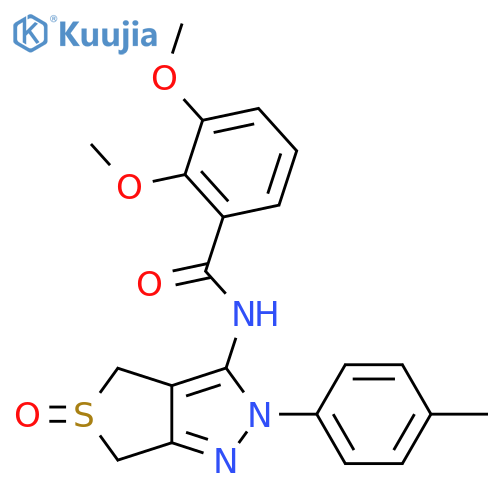 2,3-dimethoxy-N-2-(4-methylphenyl)-5-oxo-2H,4H,6H-5lambda4-thieno3,4-cpyrazol-3-ylbenzamide structure