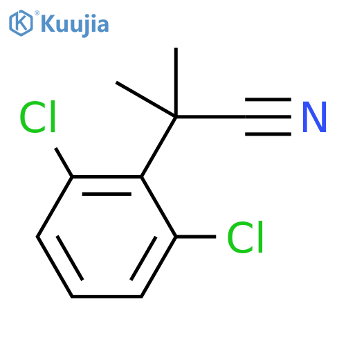 2-(2,6-dichlorophenyl)-2-methylpropanenitrile structure