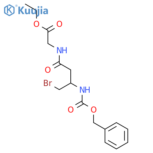 Ethyl 2-(3-(((benzyloxy)carbonyl)amino)-4-bromobutanamido)acetate structure