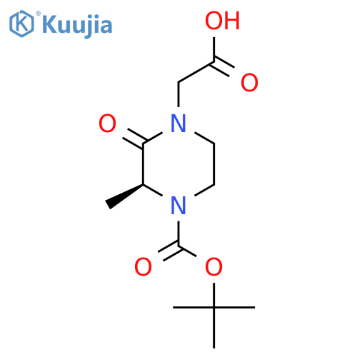 (3S)-4-Boc-1-carboxymethyl-3-methyl-piperazin-2-one structure