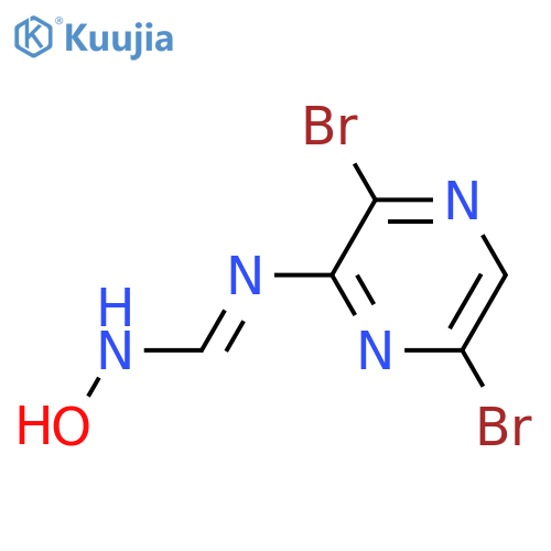 Methanimidamide, N'-(3,6-dibromo-2-pyrazinyl)-N-hydroxy- structure