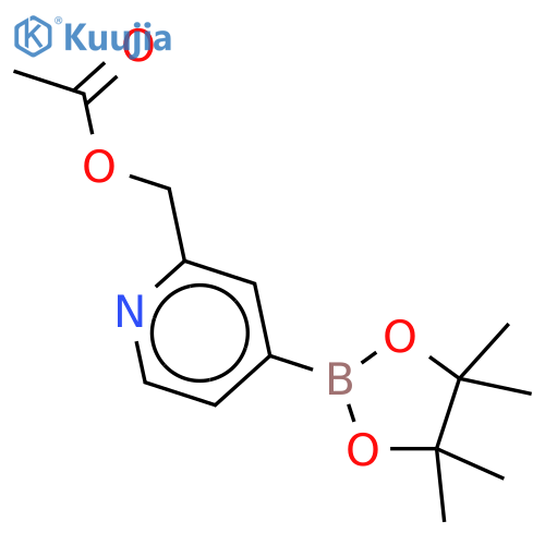 4-(4,4,5,5-tetramethyl-1,3,2-dioxaborolan-2-yl)-2-Pyridinemethanol 2-acetate structure