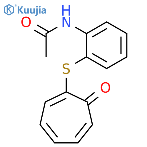 Acetamide, N-[2-[(7-oxo-1,3,5-cycloheptatrien-1-yl)thio]phenyl]- structure