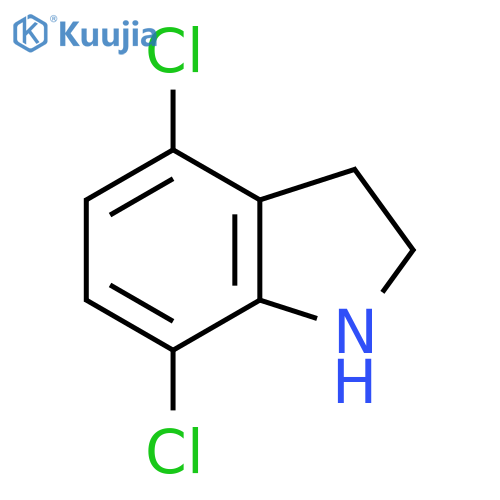 4,7-Dichloro-2,3-dihydro-1h-indole structure