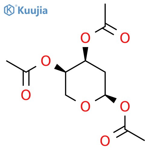 alpha-D-erythro-Pentopyranose, 2-deoxy-, triacetate structure