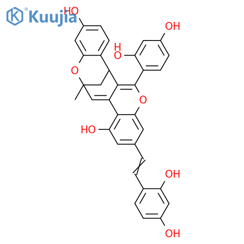 6,12-Methano-6H,12H-[1]benzopyrano[4,3-d][1]benzoxocin-4,9-diol,13-(2,4-dihydroxyphenyl)-2-[2-(2,4-dihydroxyphenyl)ethenyl]-6-methyl- (9CI) structure