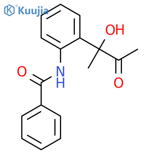 Benzamide, N-[2-(1-hydroxy-1-methyl-2-oxopropyl)phenyl]- structure