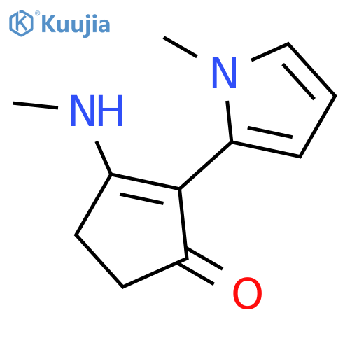 2-Cyclopenten-1-one, 3-(methylamino)-2-(1-methyl-1H-pyrrol-2-yl)- structure