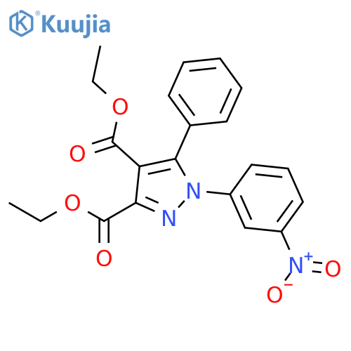 diethyl 1-(3-nitrophenyl)-5-phenyl-1H-pyrazole-3,4-dicarboxylate structure