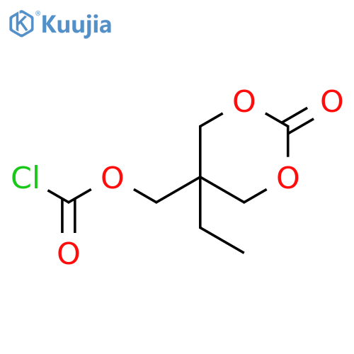 Carbonochloridic acid, (5-ethyl-2-oxo-1,3-dioxan-5-yl)methyl ester structure