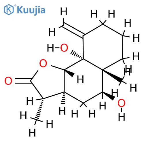 (3S)-3aβ,4,5,5a,6,7,8,9,9aβ,9bα-Decahydro-5α,9aβ-dihydroxy-3β,5aα-dimethyl-9-methylenenaphtho[1,2-b]furan-2(3H)-one structure