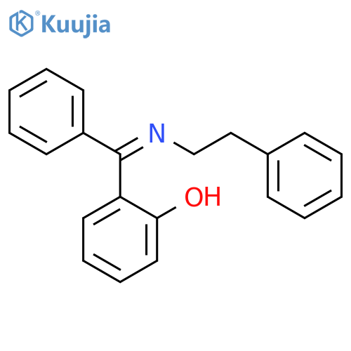 Phenol, 2-[phenyl[(2-phenylethyl)imino]methyl]- structure