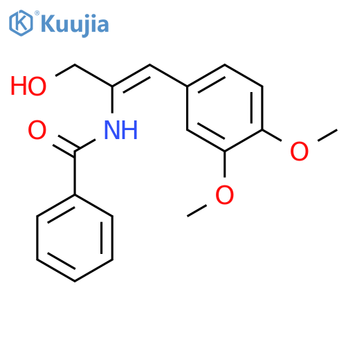 Benzamide, N-[2-(3,4-dimethoxyphenyl)-1-(hydroxymethyl)ethenyl]- structure