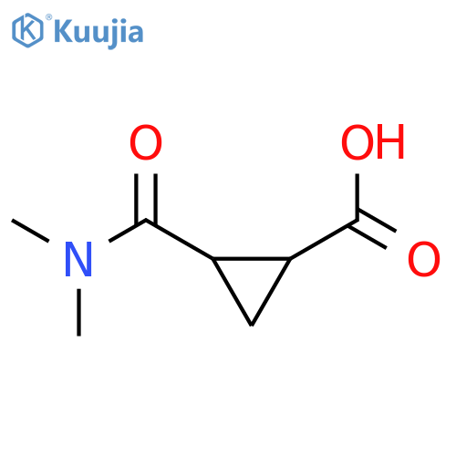 2-(dimethylcarbamoyl)cyclopropane-1-carboxylic acid structure