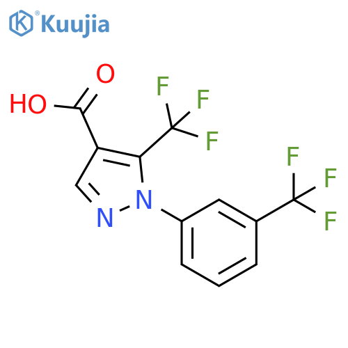 5-(trifluoromethyl)-1-3-(trifluoromethyl)phenyl-1H-pyrazole-4-carboxylic acid structure