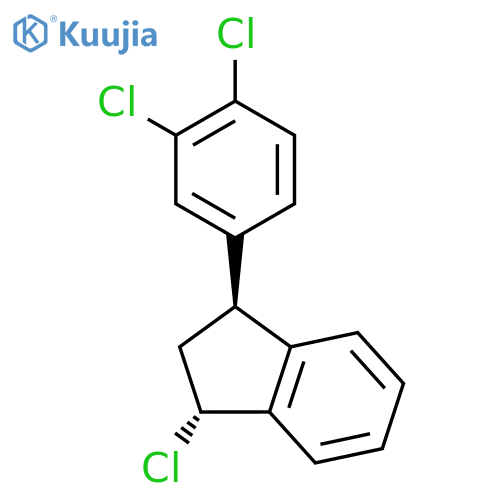 1H-Indene, 1-chloro-3-(3,4-dichlorophenyl)-2,3-dihydro-, trans- structure