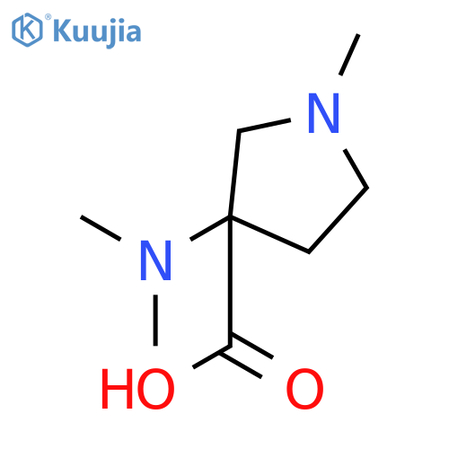 3-Pyrrolidinecarboxylic acid, 3-(dimethylamino)-1-methyl-, (-)- structure