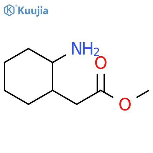 Cyclohexaneacetic acid, 2-amino-, methyl ester structure