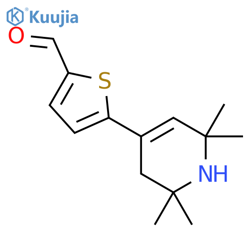 5-(2,2,6,6-Tetramethyl-1,2,3,6-tetrahydro-pyridin-4-yl)-thiophene-2-carbaldehyde structure