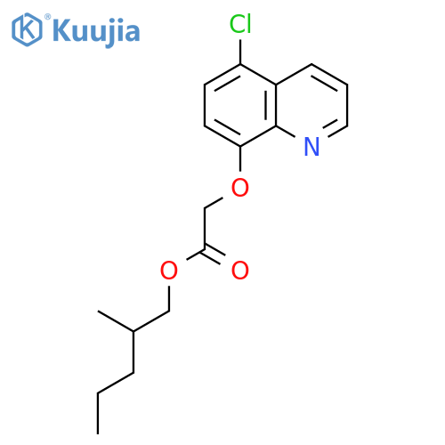 Acetic acid, [(5-chloro-8-quinolinyl)oxy]-, 2-methylpentyl ester structure