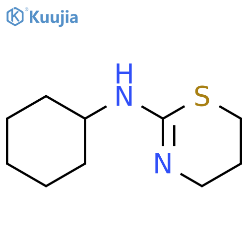 N-cyclohexyl-5,6-dihydro-4H-1,3-thiazin-2-amine structure