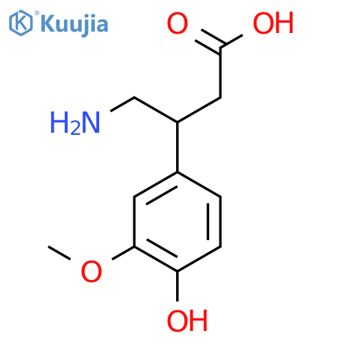 4-amino-3-(4-hydroxy-3-methoxyphenyl)butanoic acid structure